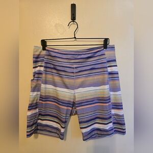 Columbia Multicolor Striped Bike Shorts